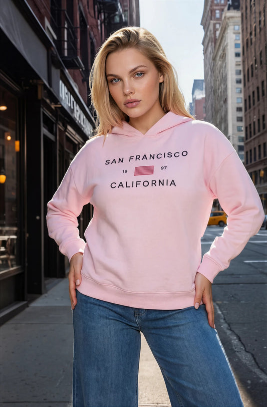 DNY- Hoodie Cali Sweat- PLUSSIZE