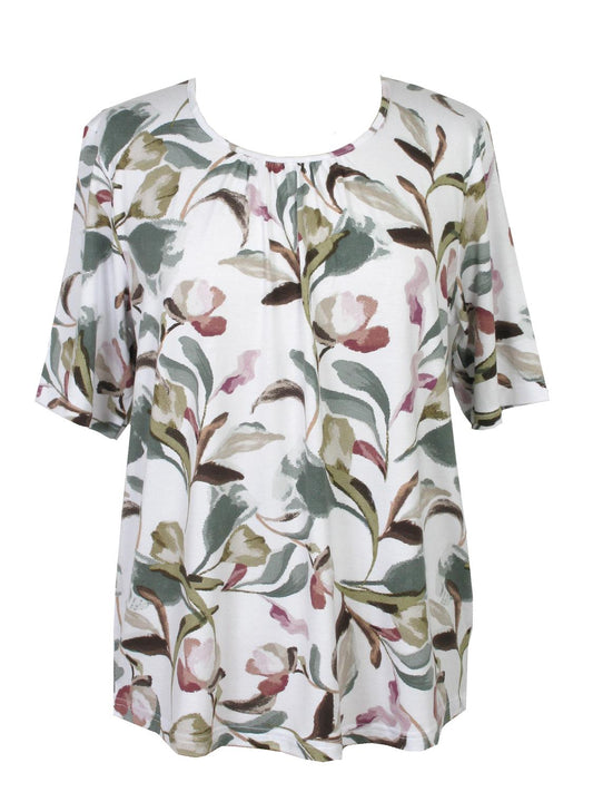 Jacett-Trikåtop, kort ärm