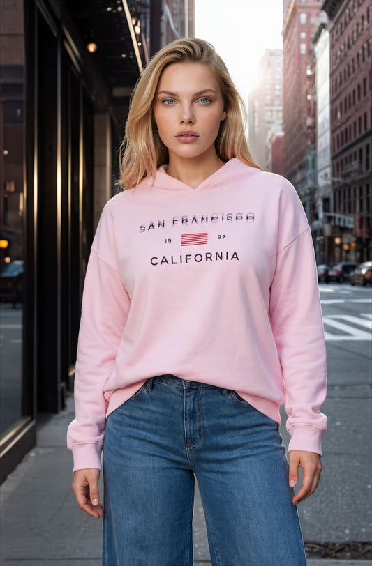 DNY- Hoodie Cali Sweat- PLUSSIZE